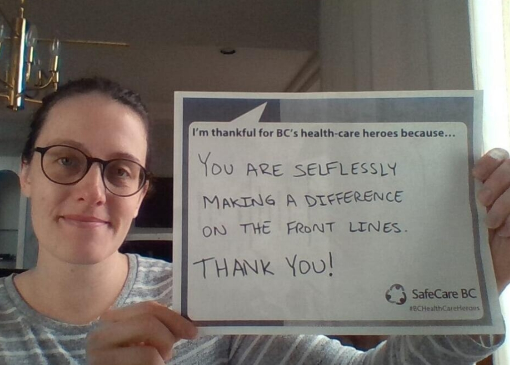 SafeCare BC invites you to share your support for health care workers